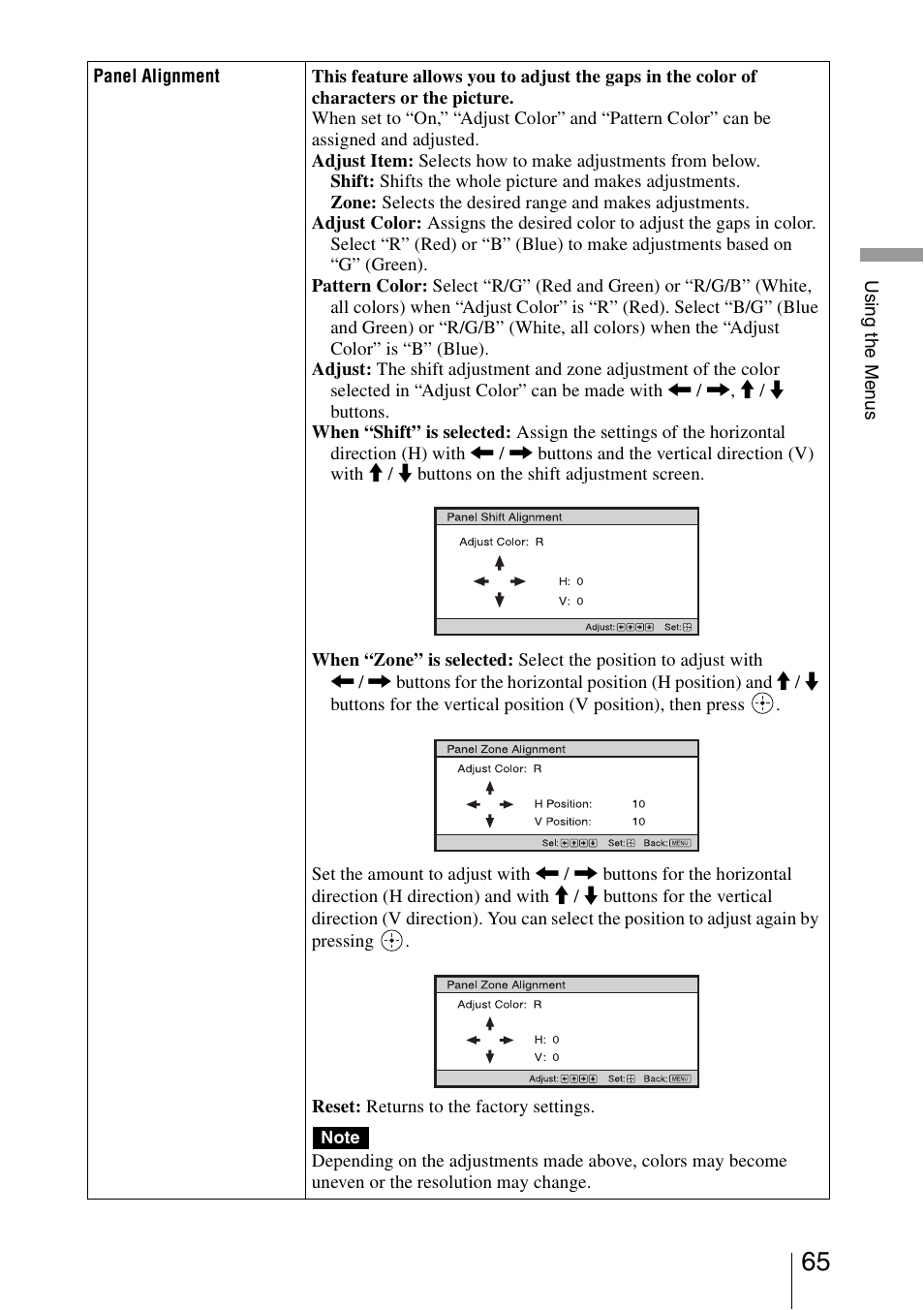 Sony VPL-VW95ES User Manual | Page 65 / 95