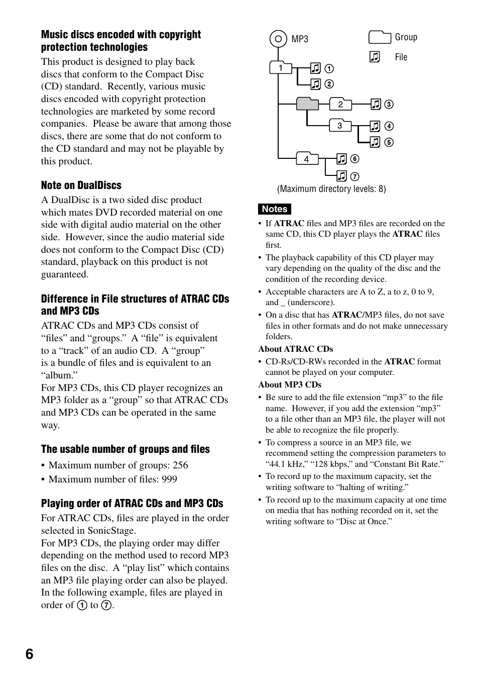 Sony D-NE336CK User Manual | Page 6 / 36
