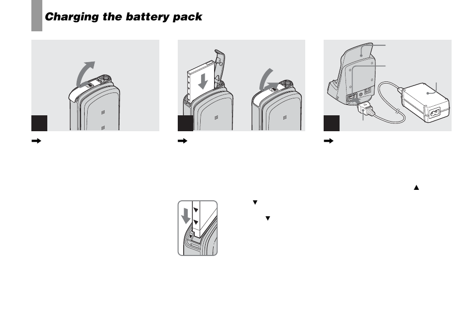 Getting started, Charging the battery pack | Sony DSC-M1 User Manual | Page 14 / 132