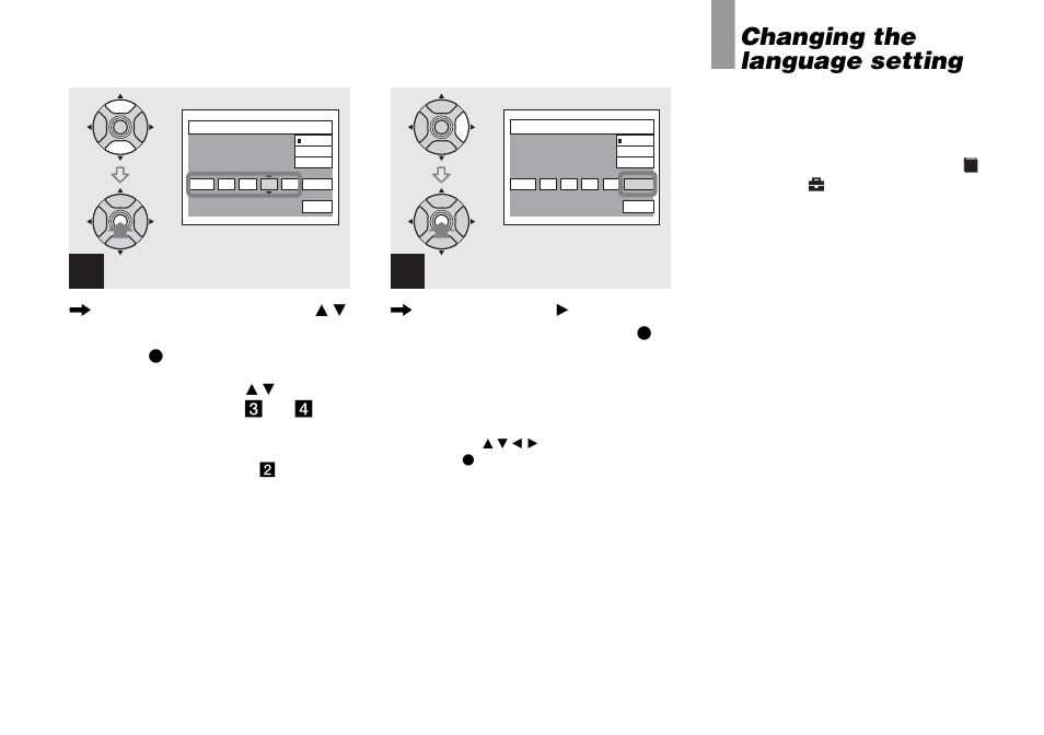 Changing the language setting | Sony DSC-M1 User Manual | Page 22 / 132