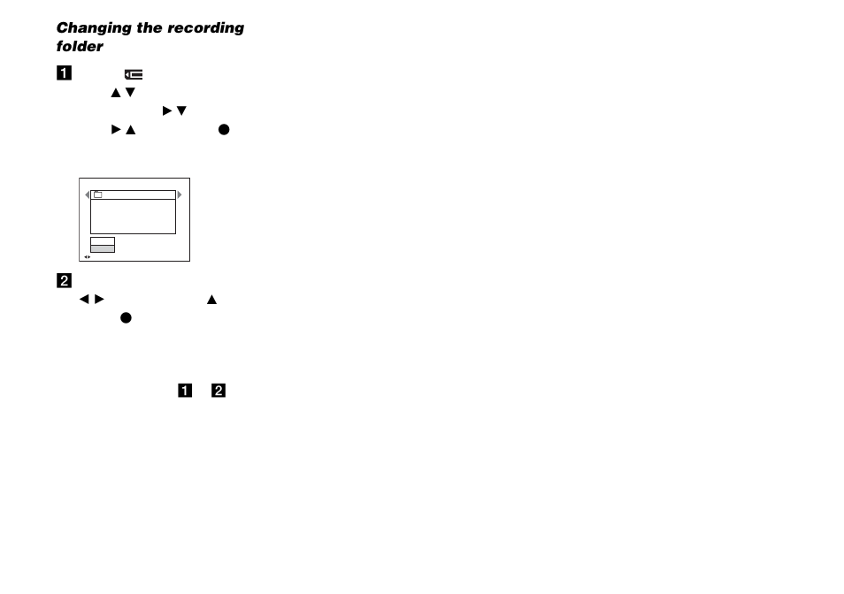 Changing the recording folder | Sony DSC-M1 User Manual | Page 56 / 132