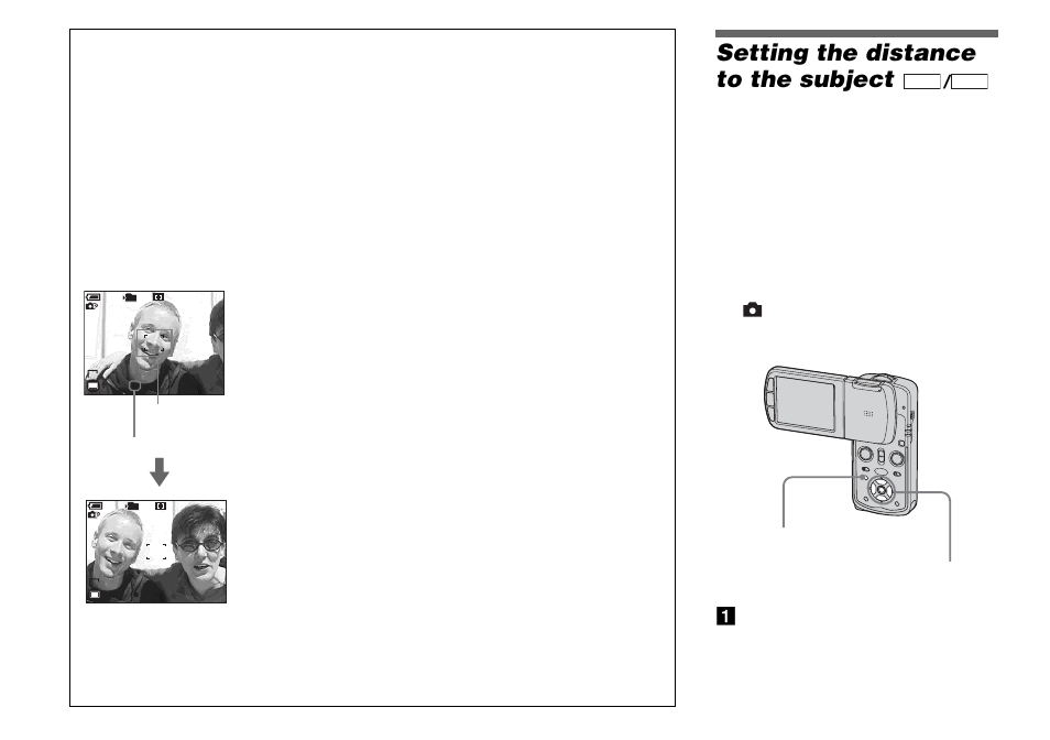 Setting the distance to the subject, Focus preset, Aturn to the rec mode | Sony DSC-M1 User Manual | Page 58 / 132