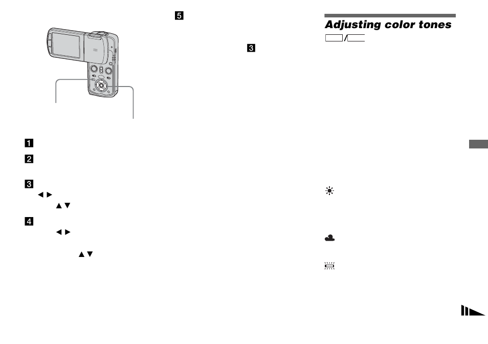 Adjusting color tones, White balance | Sony DSC-M1 User Manual | Page 63 / 132