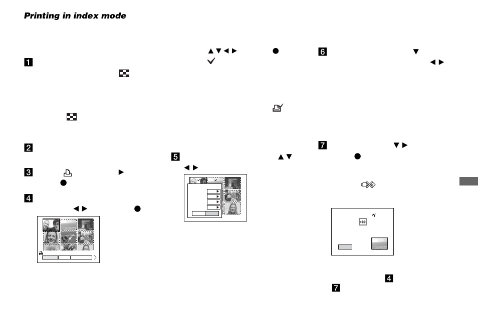 Printing in index mode | Sony DSC-M1 User Manual | Page 83 / 132