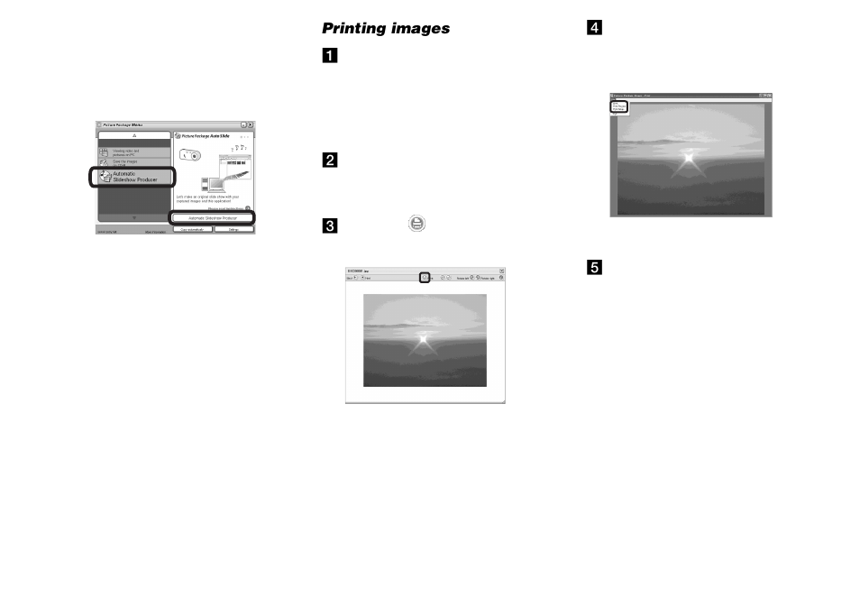 Printing images, With a computer | Sony DSC-M1 User Manual | Page 98 / 132