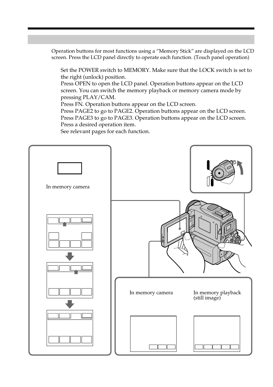 Using a touch panel | Sony DCR-PC101 User Manual | Page 116 / 224
