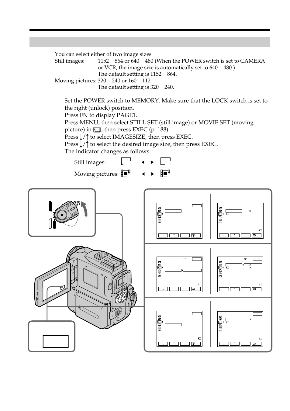 Moving pictures | Sony DCR-PC101 User Manual | Page 120 / 224