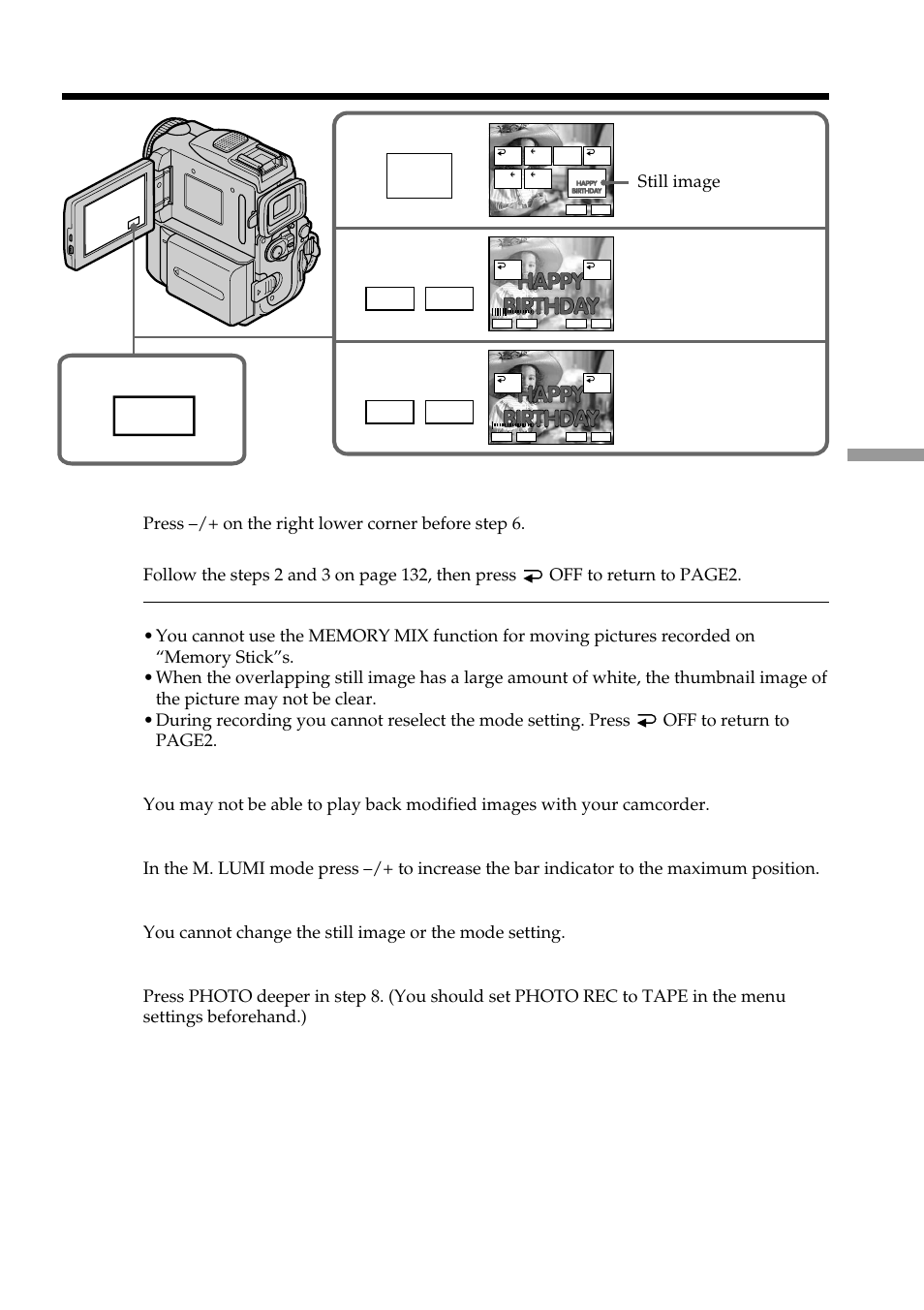 Mem m i x | Sony DCR-PC101 User Manual | Page 133 / 224