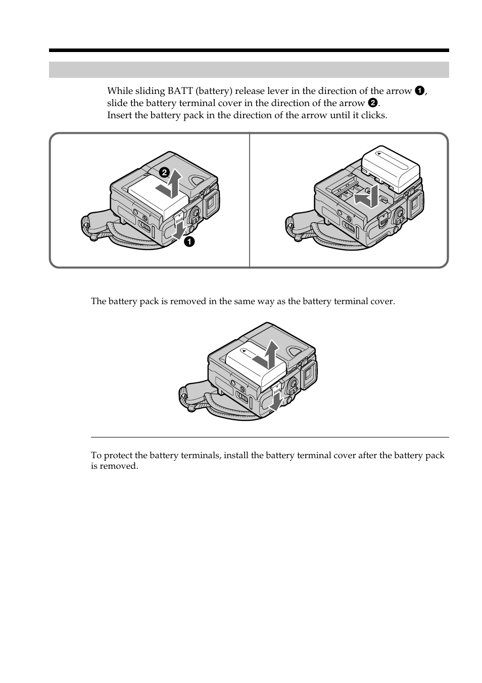 Step 1 preparing the power supply, Installing the battery pack | Sony DCR-PC101 User Manual | Page 14 / 224