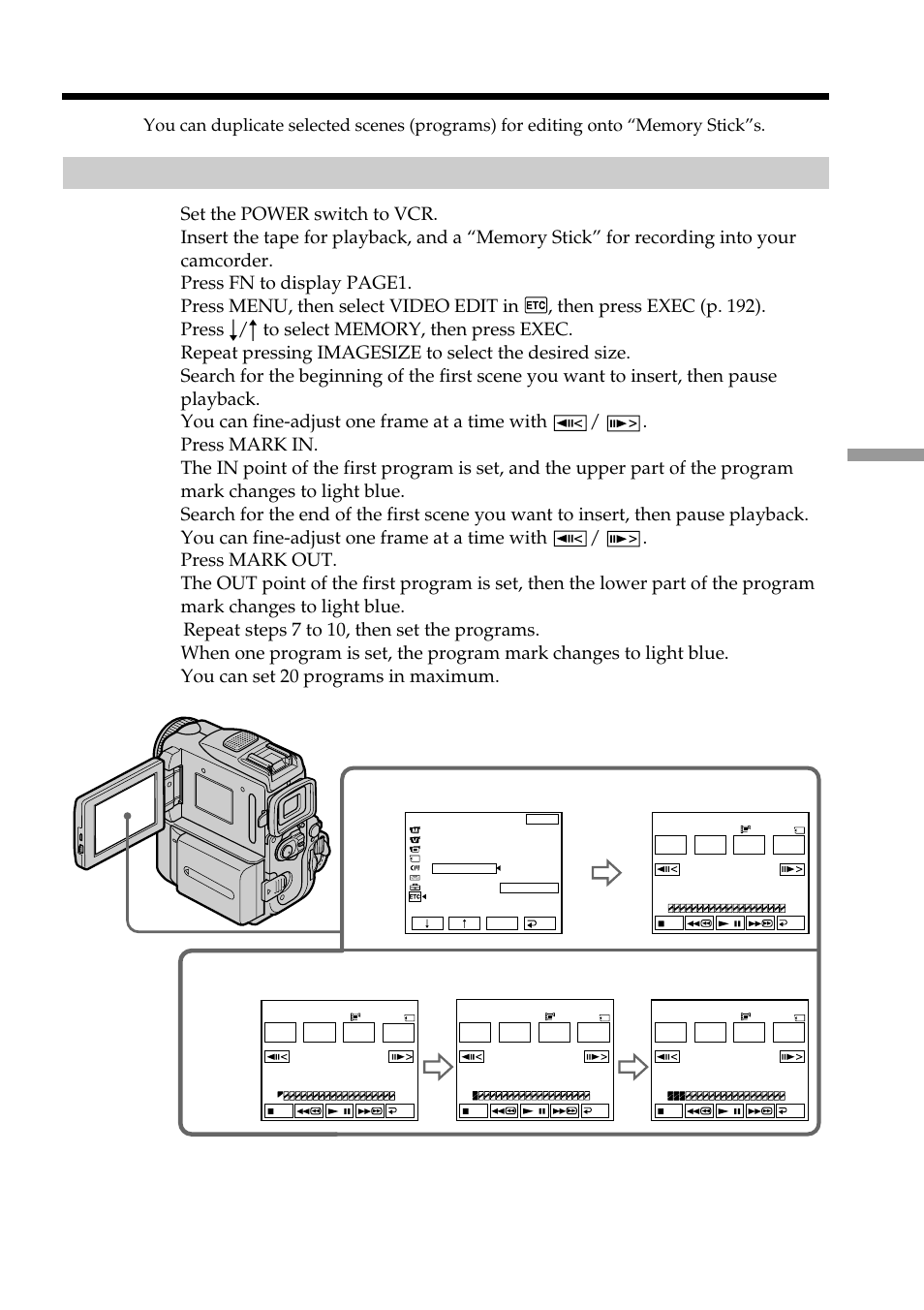 Making the program | Sony DCR-PC101 User Manual | Page 143 / 224