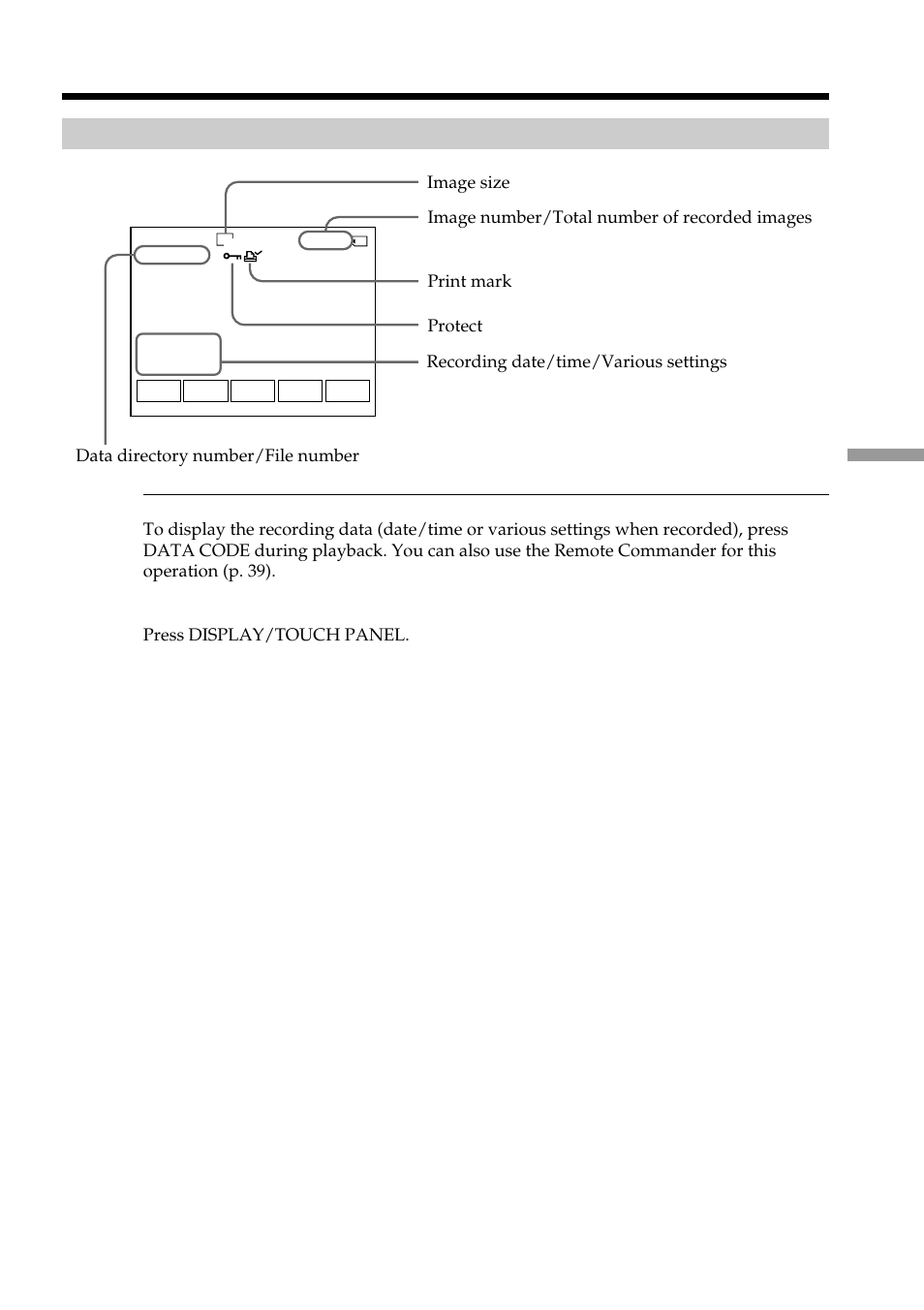 Screen indicators during still image playback | Sony DCR-PC101 User Manual | Page 149 / 224