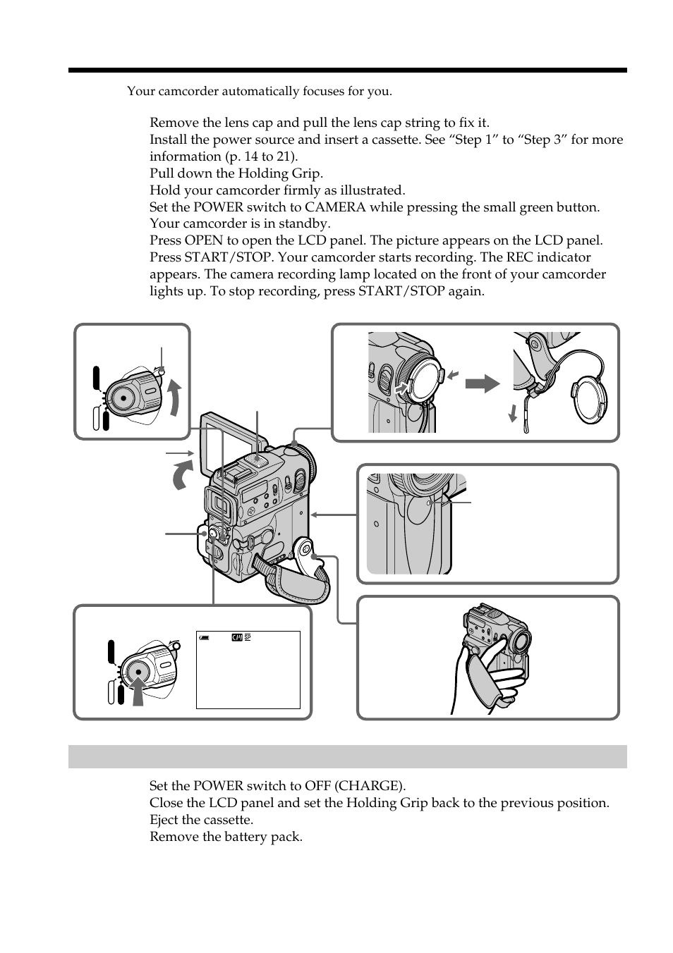 Recording – basics, Recording a picture, After recording | Sony DCR-PC101 User Manual | Page 24 / 224