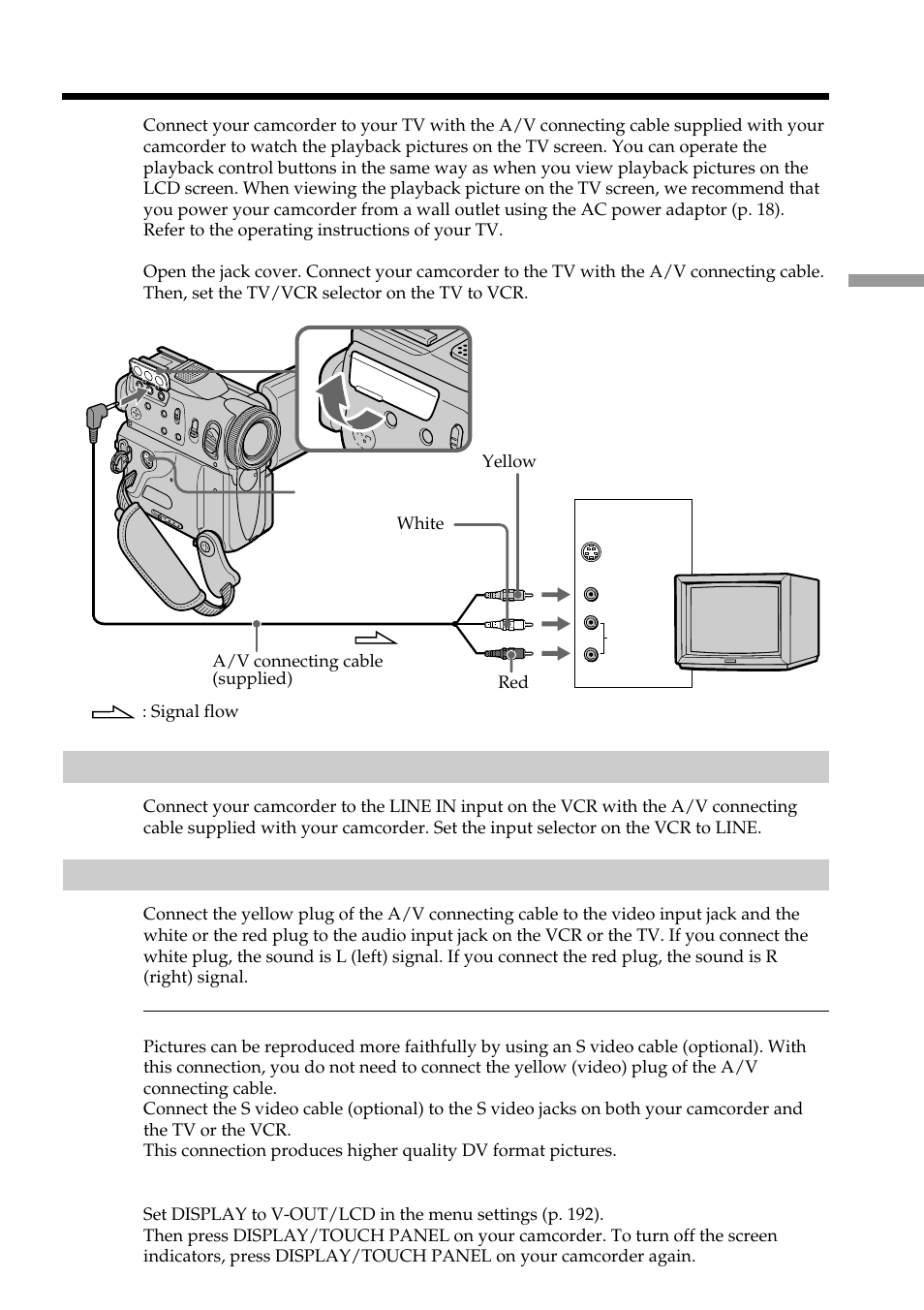 Viewing the recording on tv | Sony DCR-PC101 User Manual | Page 43 / 224