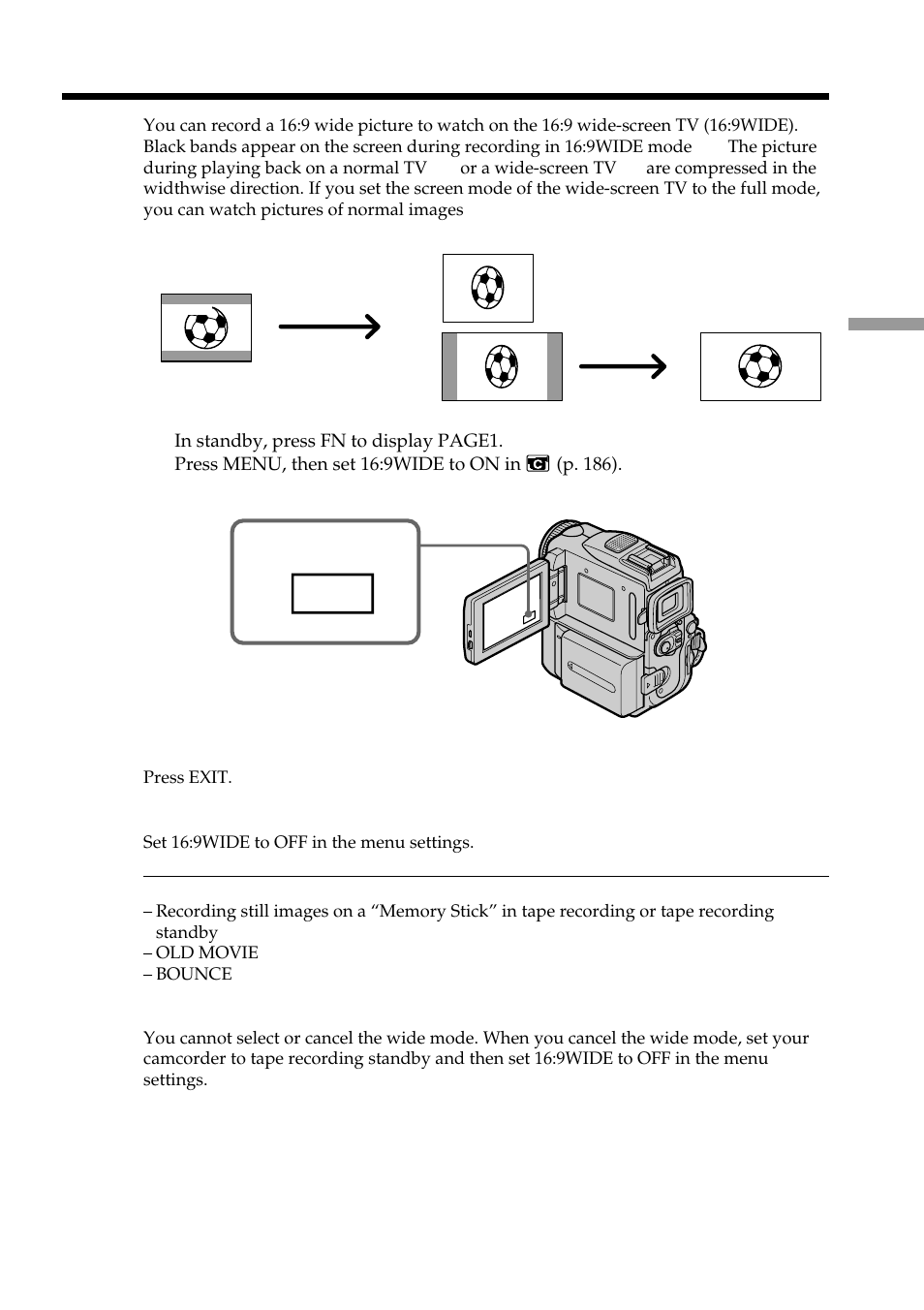 Using the wide mode | Sony DCR-PC101 User Manual | Page 51 / 224