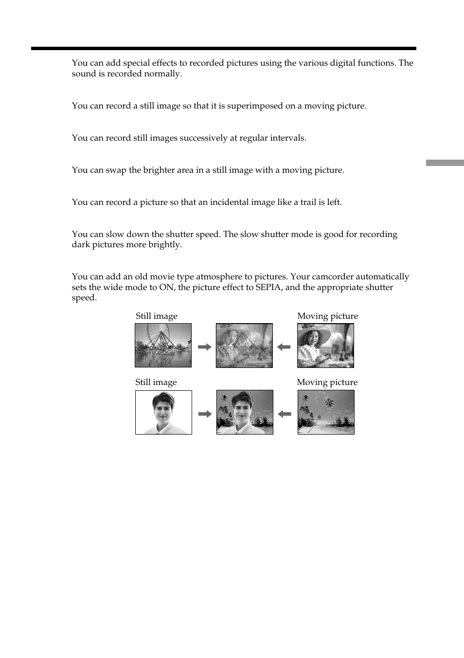Using special effects – digital effect | Sony DCR-PC101 User Manual | Page 57 / 224