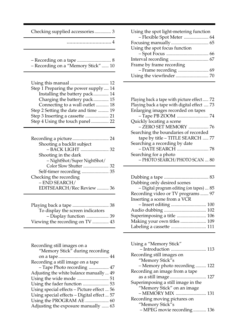 Sony DCR-PC101 User Manual | Page 6 / 224