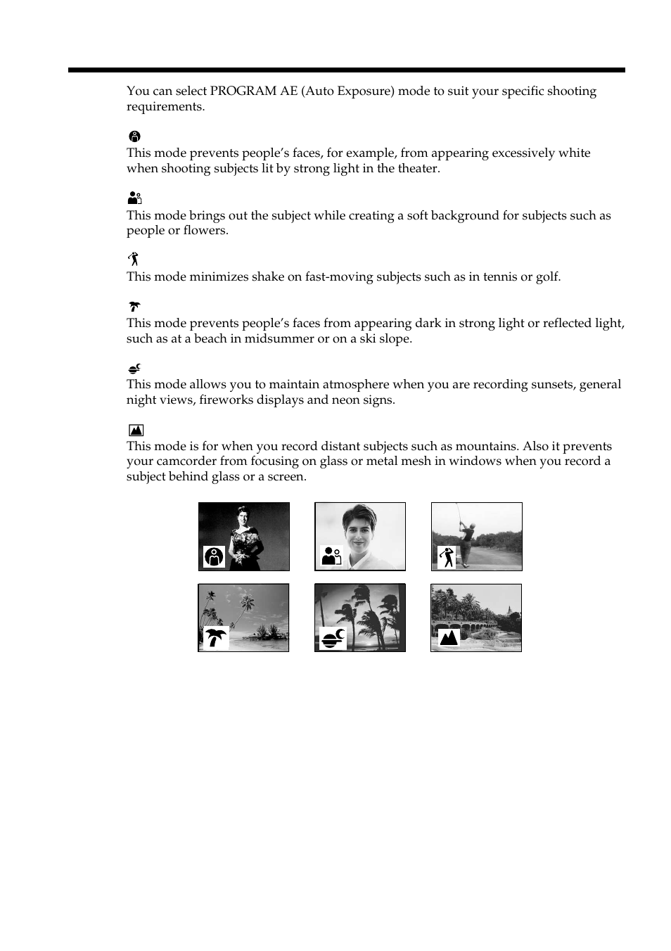 Using the program ae | Sony DCR-PC101 User Manual | Page 60 / 224