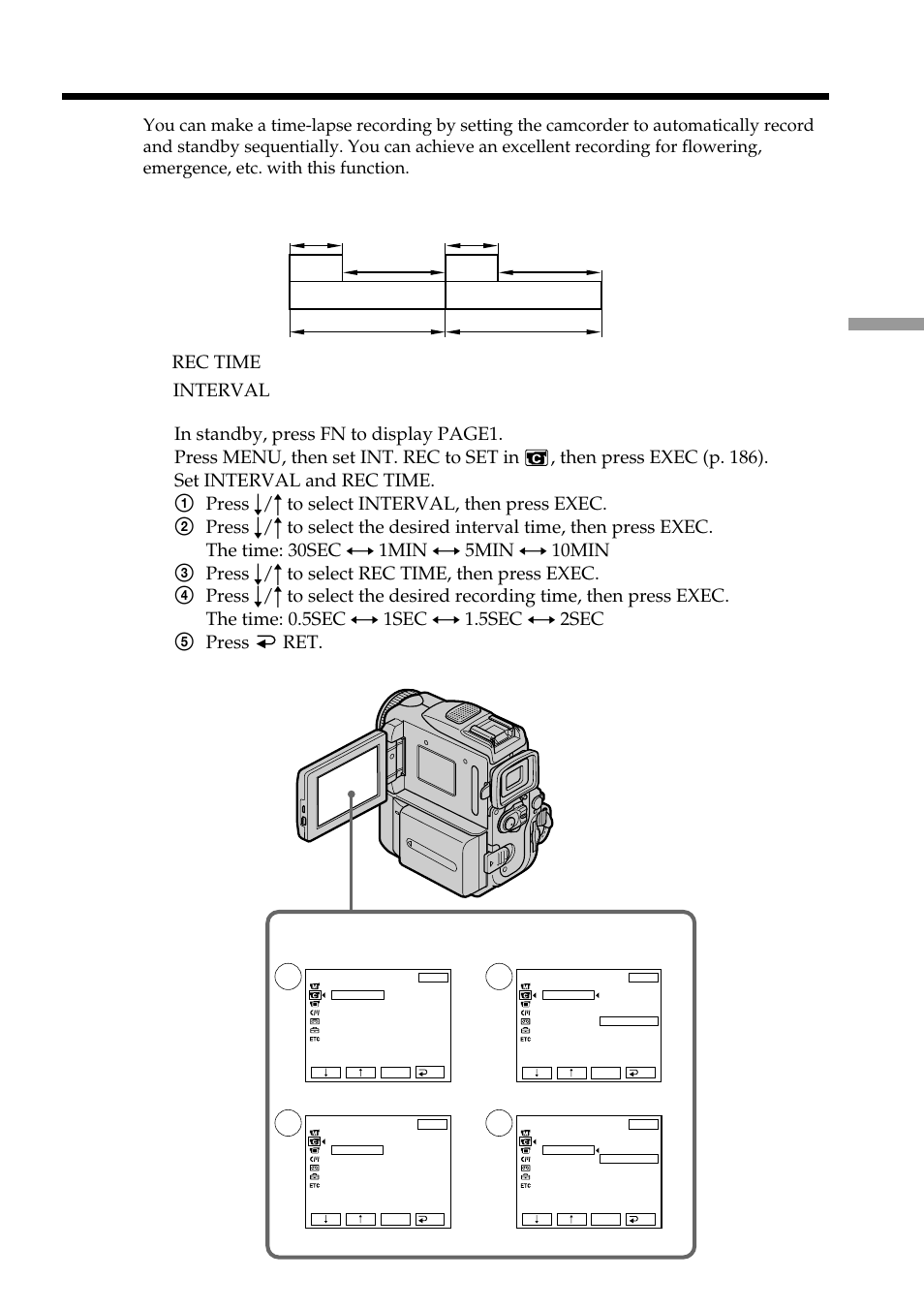 Interval recording | Sony DCR-PC101 User Manual | Page 67 / 224