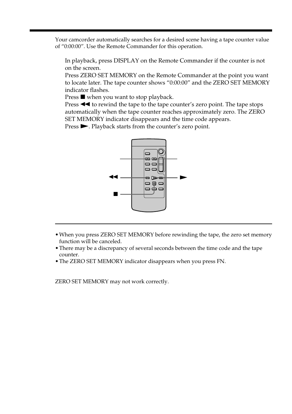 Quickly locating a scene – zero set memory | Sony DCR-PC101 User Manual | Page 76 / 224