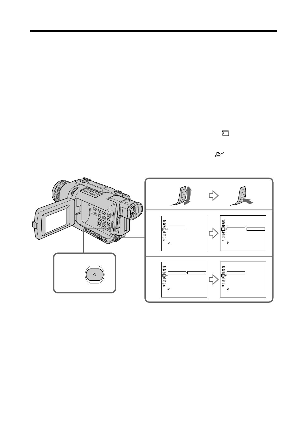 Writing a print mark – print mark | Sony DCR-TRV740 User Manual | Page 174 / 212