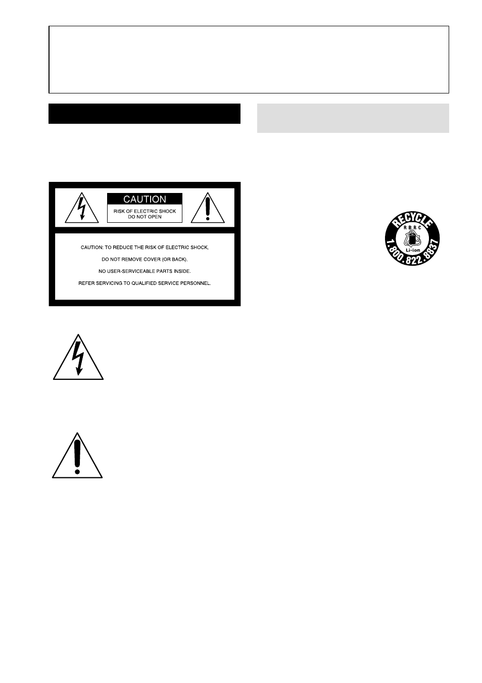 Warning | Sony DCR-TRV740 User Manual | Page 2 / 212