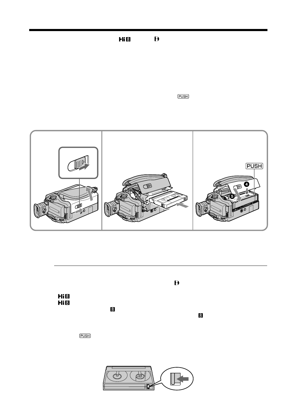 Step 3 inserting a cassette | Sony DCR-TRV740 User Manual | Page 20 / 212