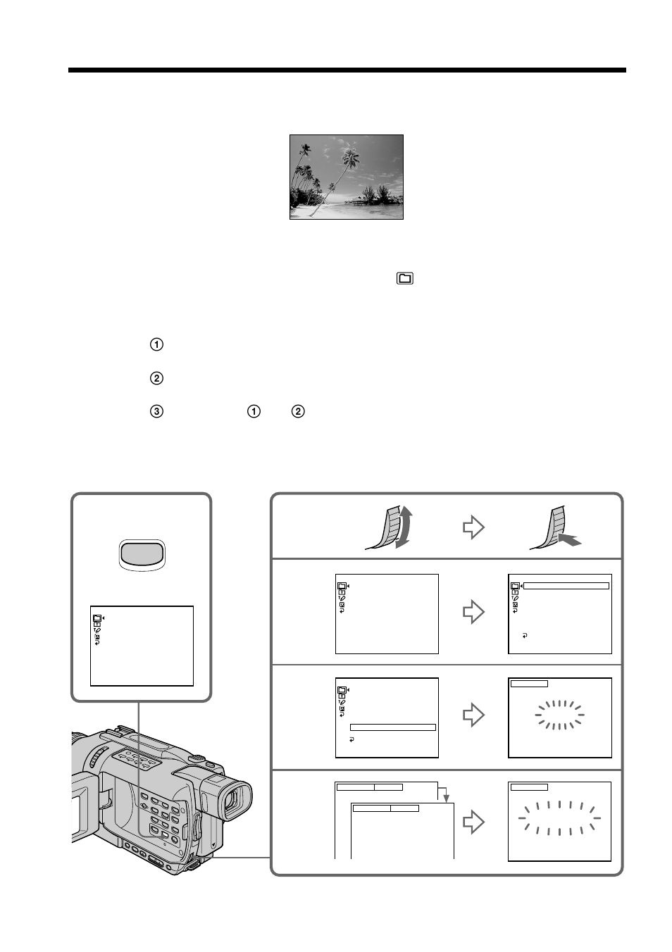 Superimposing a title | Sony DCR-TRV740 User Manual | Page 58 / 212