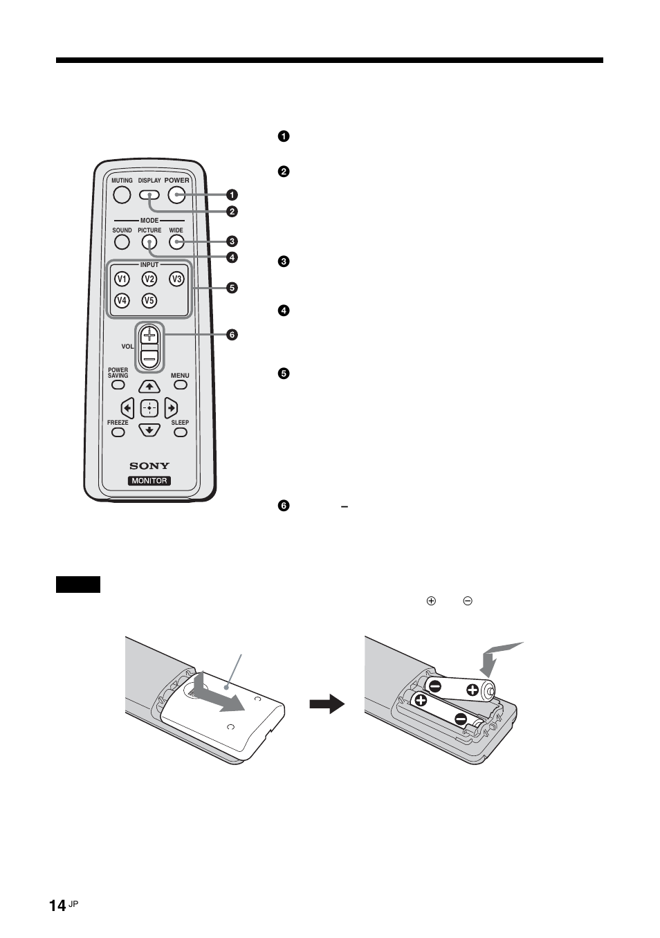 リモコン, ボタンの機能 | Sony KLH-W26 User Manual | Page 14 / 215