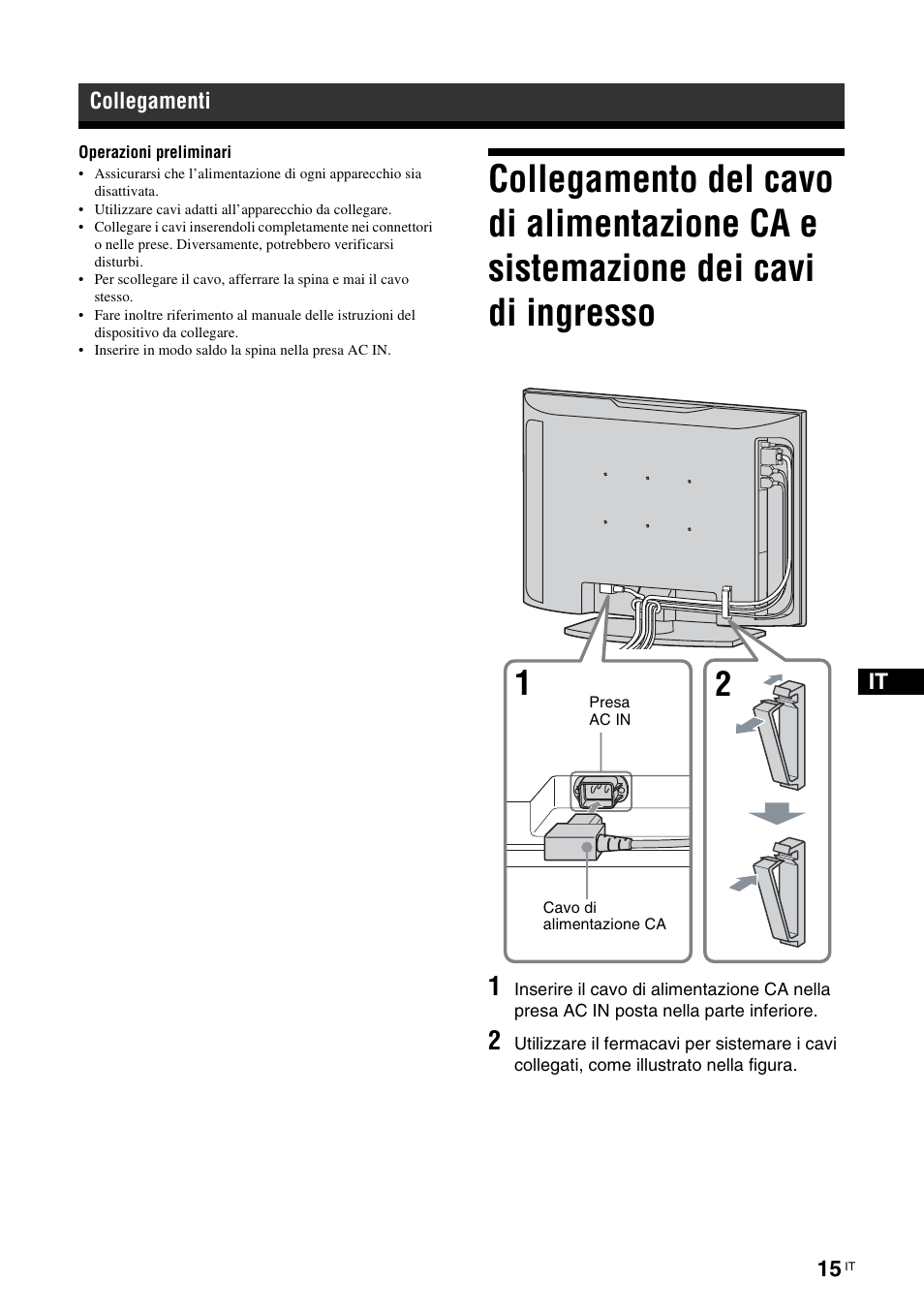 Collegamenti | Sony KLH-W26 User Manual | Page 167 / 215