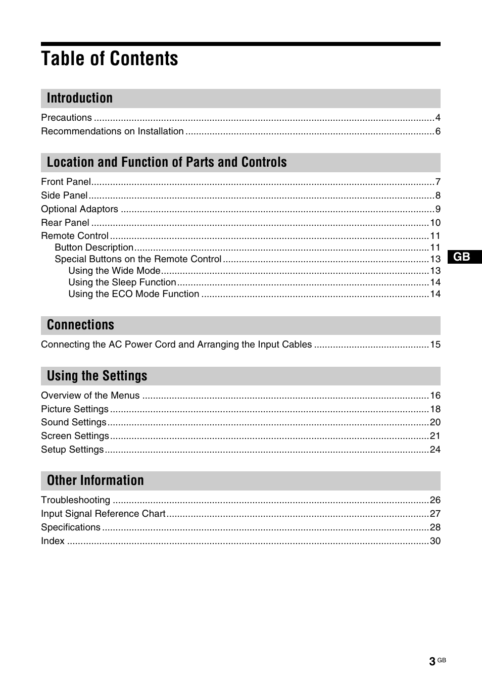 Sony KLH-W26 User Manual | Page 35 / 215