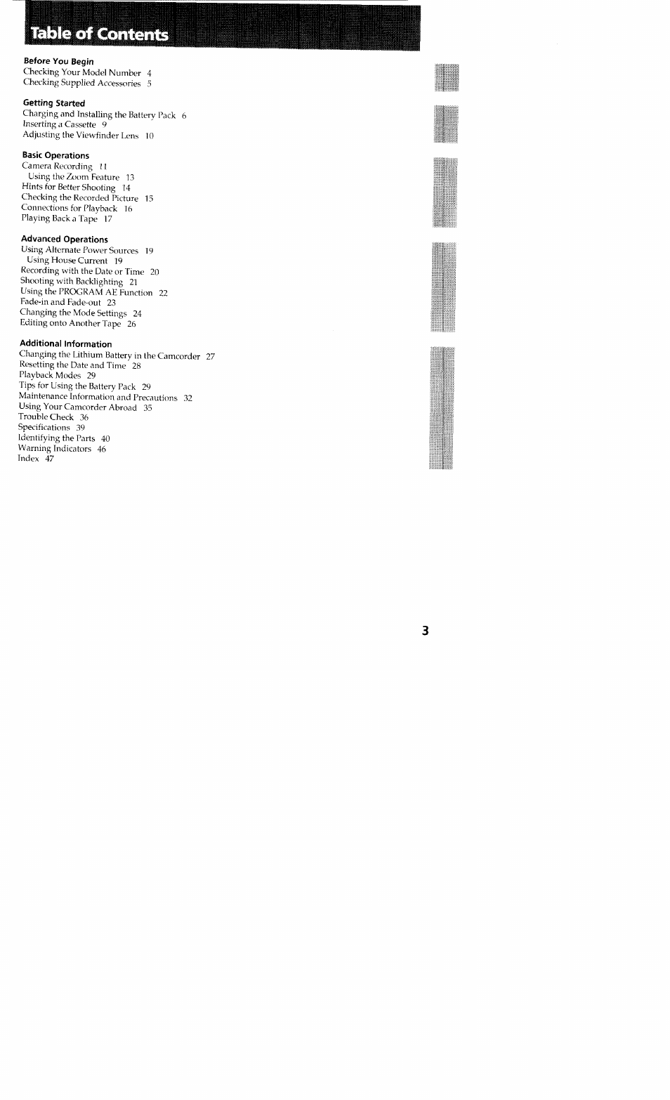 Sony CCD-TR23 User Manual | Page 3 / 48