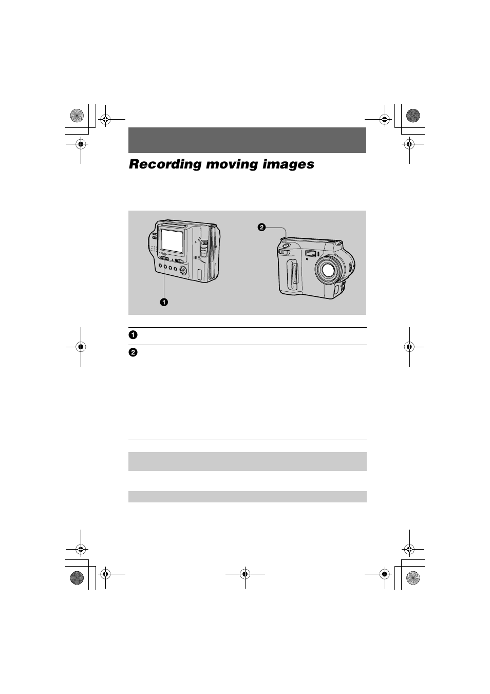 Recording moving images | Sony MVC-FD85 User Manual | Page 20 / 68