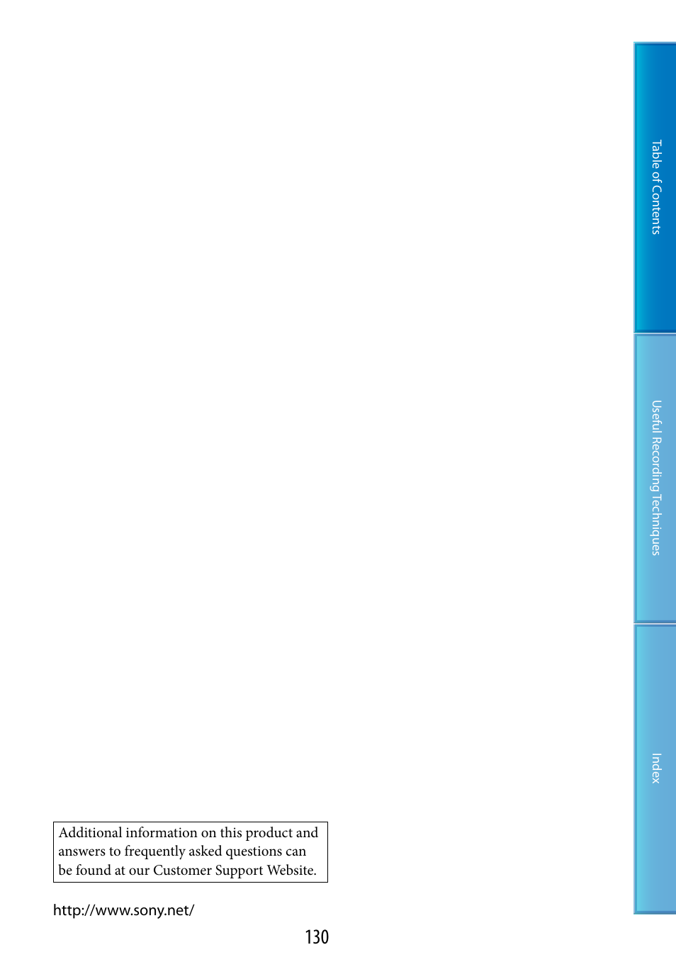 Sony HDR-CX500V User Manual | Page 130 / 130