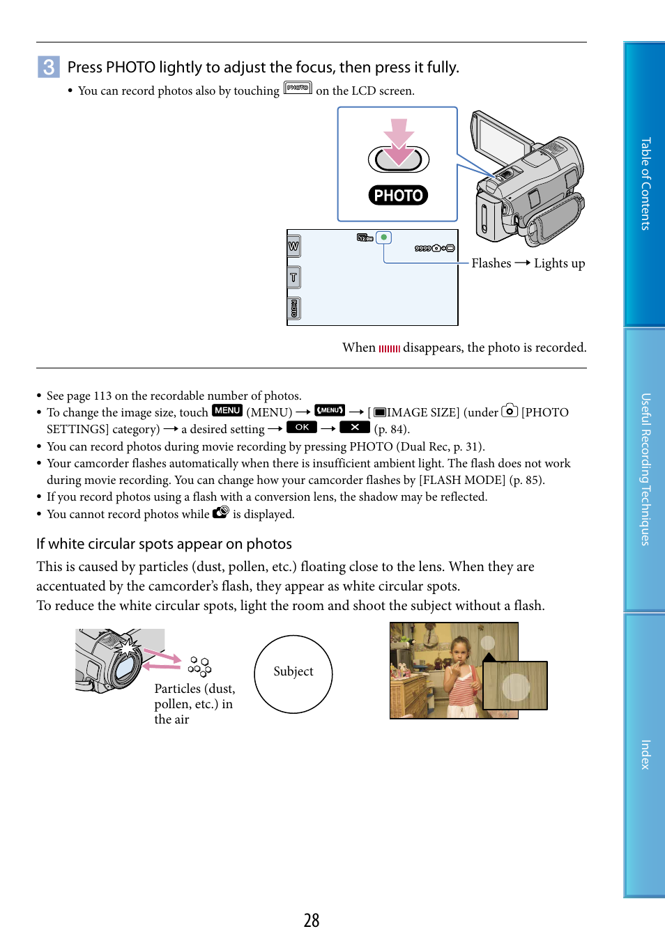 On (28), A (28) | Sony HDR-CX500V User Manual | Page 28 / 130
