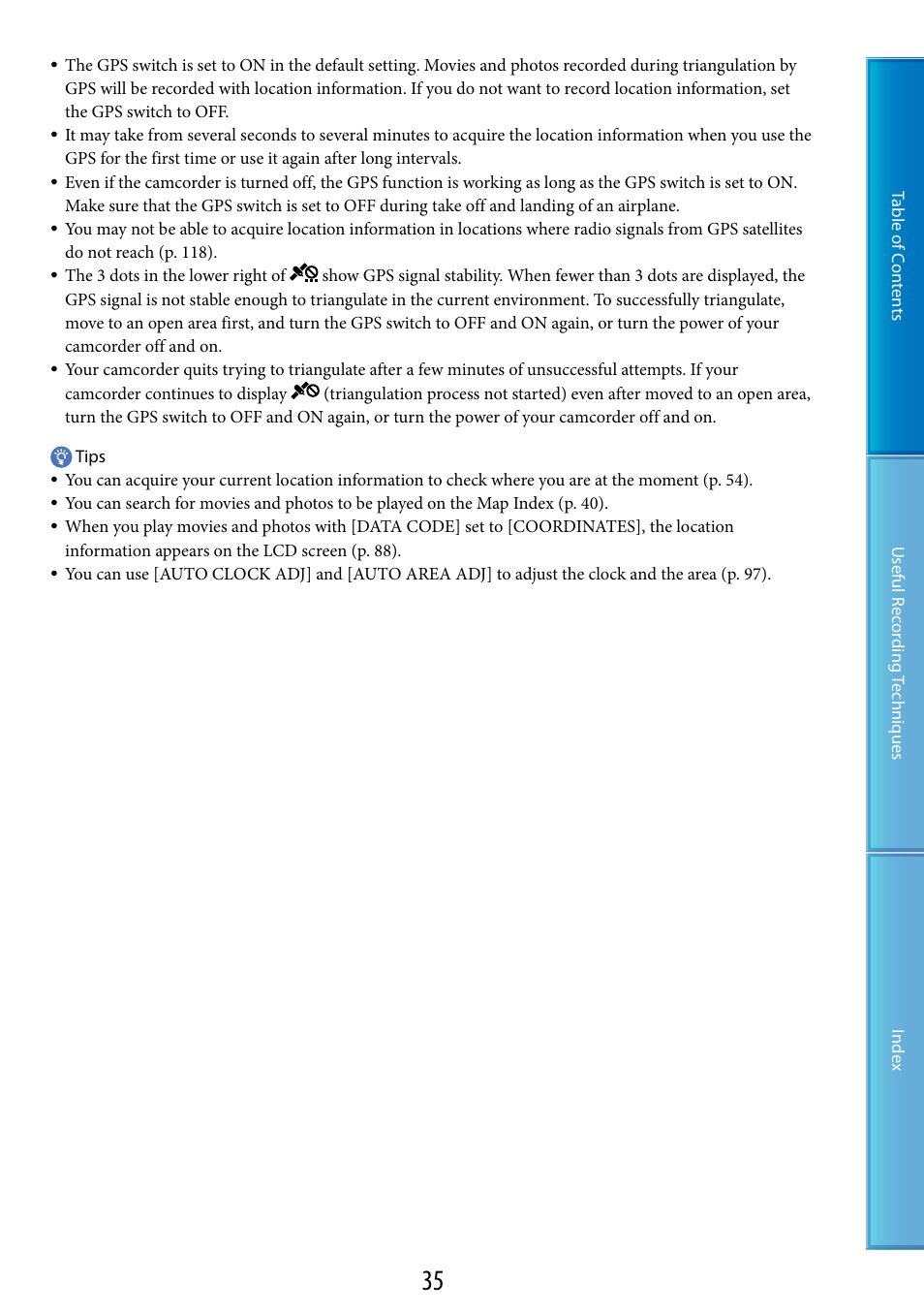 Sony HDR-CX500V User Manual | Page 35 / 130