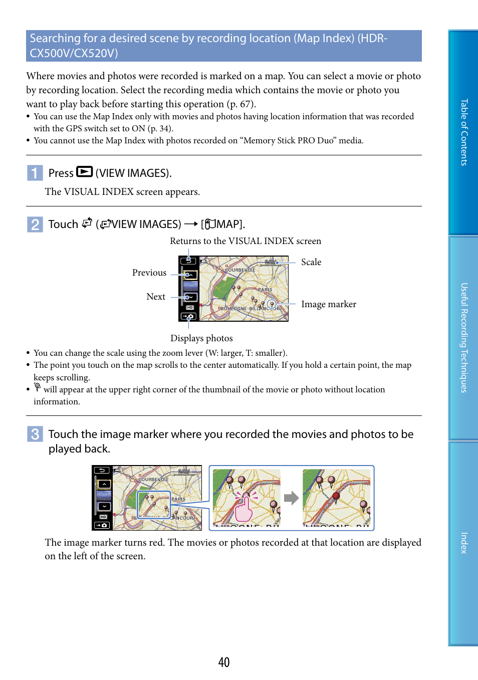 Hdr-cx500v/cx520v) | Sony HDR-CX500V User Manual | Page 40 / 130