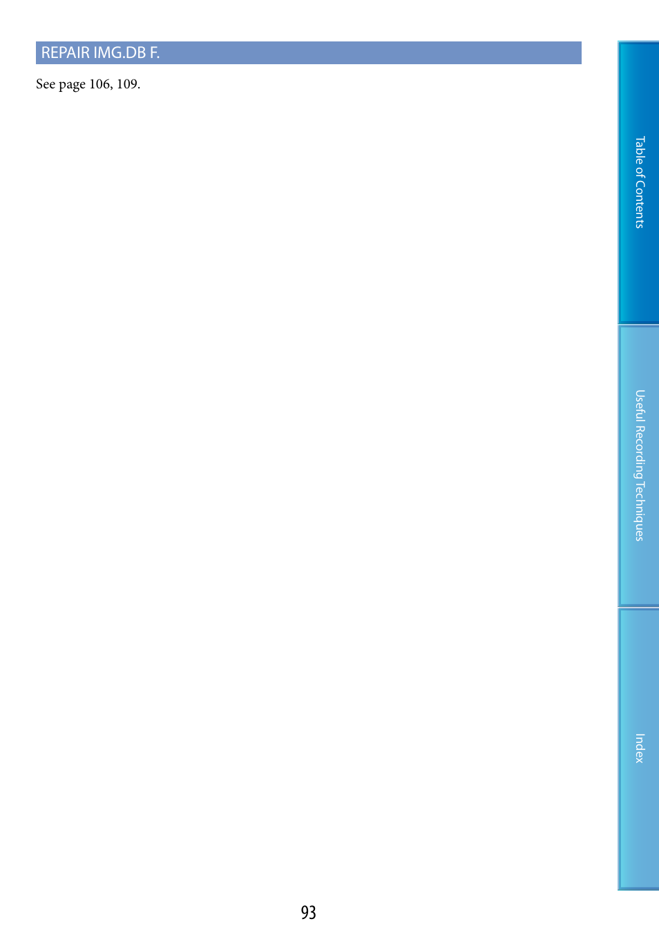 Repair img.db f | Sony HDR-CX500V User Manual | Page 93 / 130
