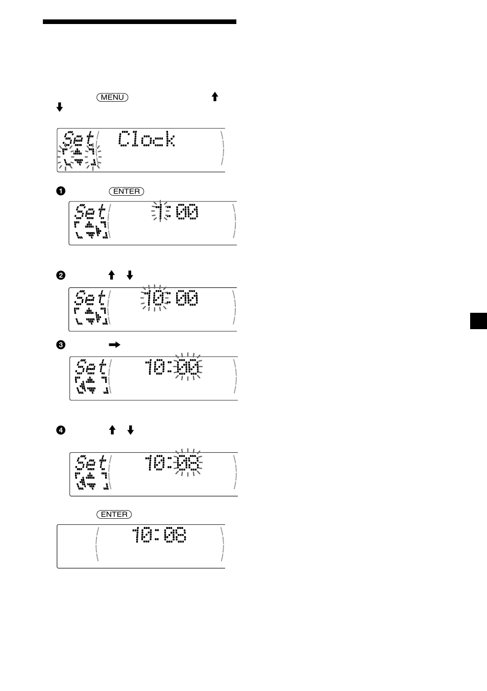 Ajuste del reloj | Sony CDX-M610 User Manual | Page 73 / 100