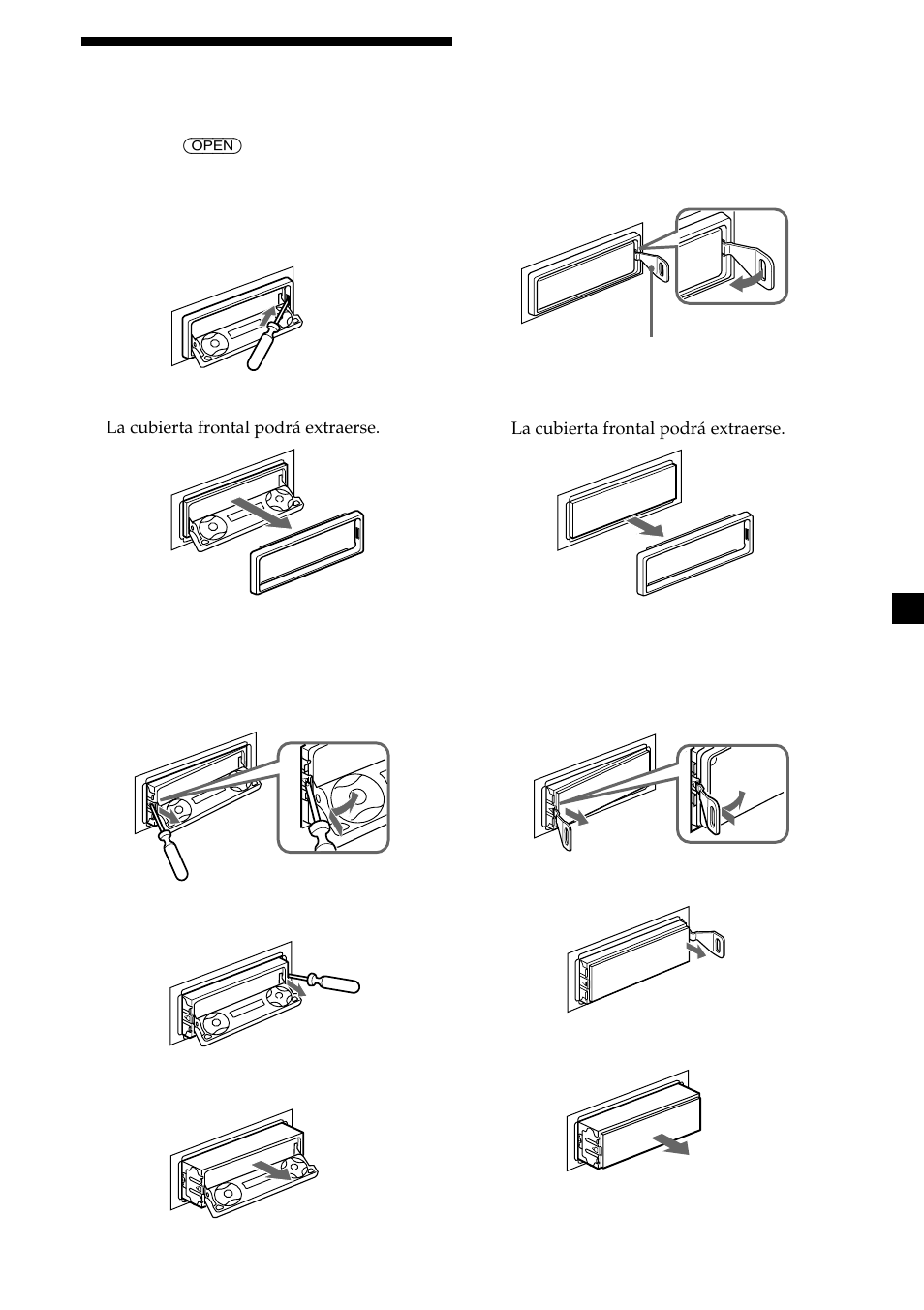 29 desmontaje de la unidad | Sony CDX-M610 User Manual | Page 93 / 100