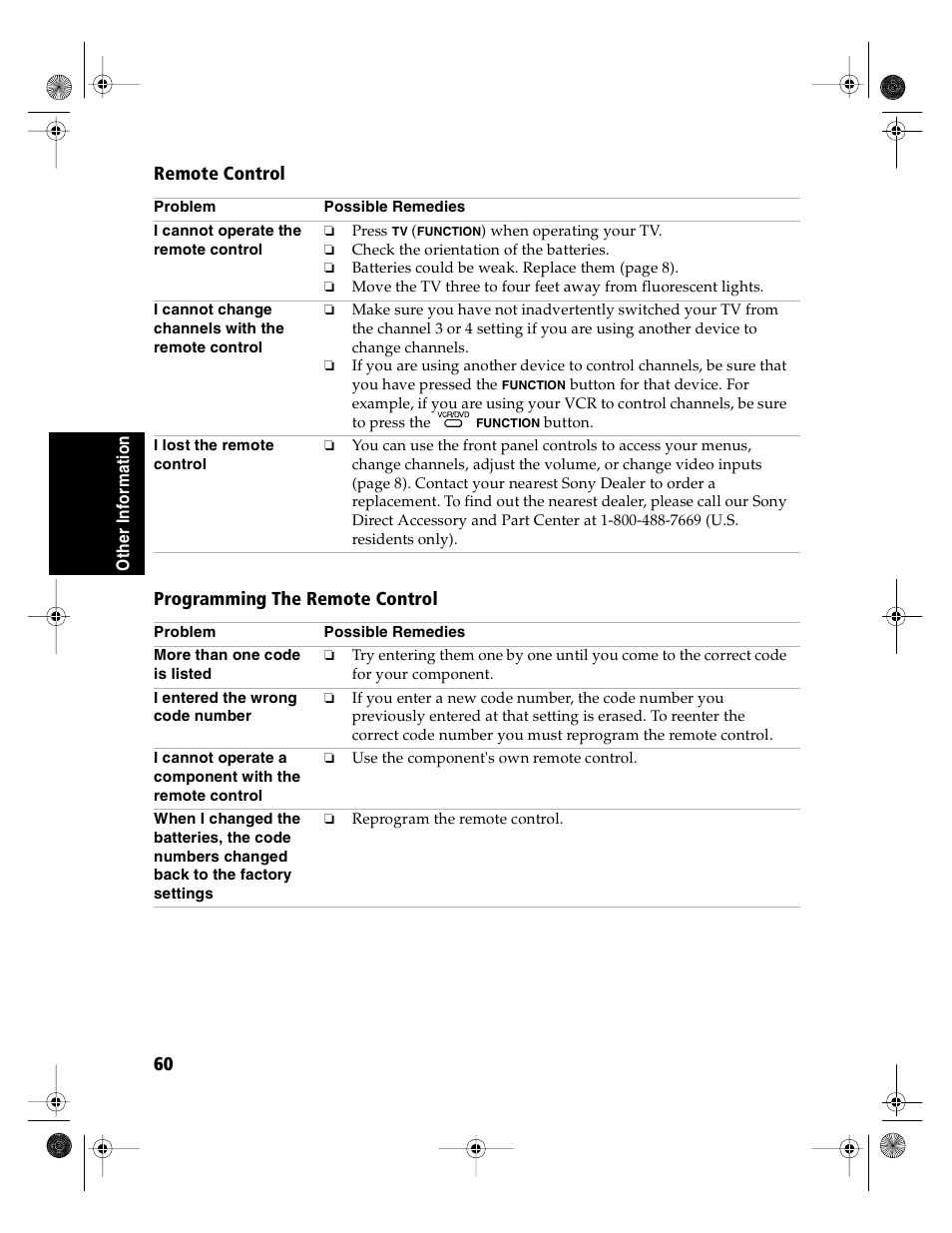 Sony KD-36FS130 User Manual | Page 62 / 70