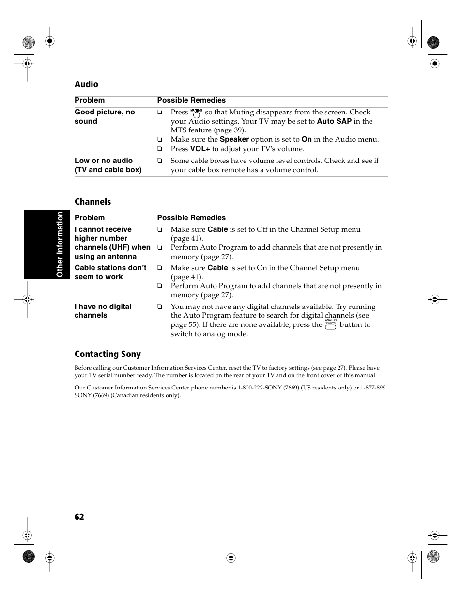 Sony KD-36FS130 User Manual | Page 64 / 70