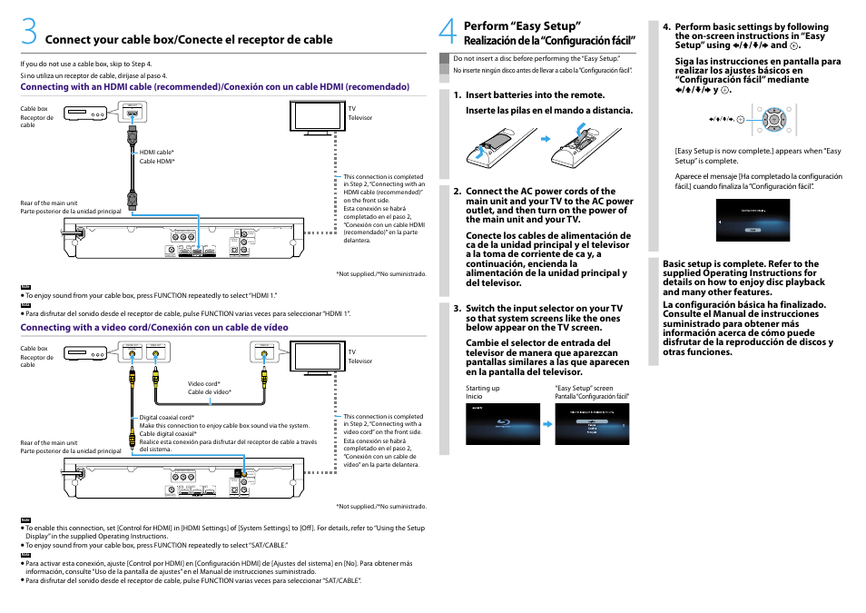 Ypb pr, Optical digital in, Audio in l r | Coaxial digital in | Sony BDV-T58 User Manual | Page 2 / 2