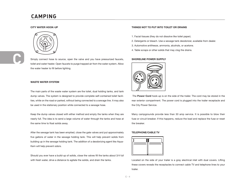 Camping | Airstream Safari User Manual | Page 32 / 103