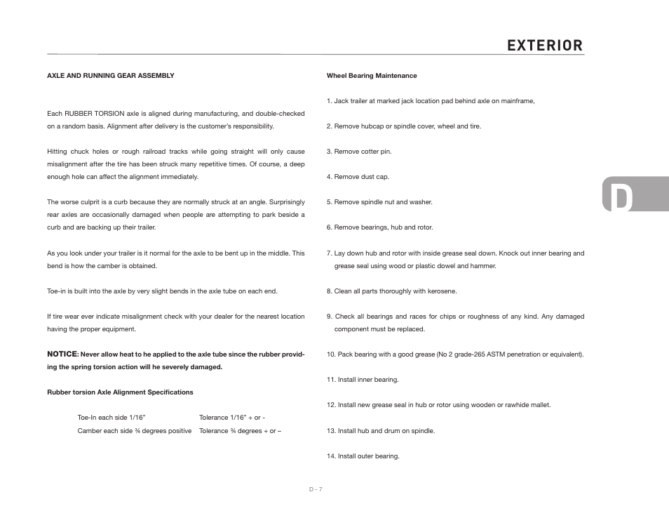 Exterior | Airstream Safari User Manual | Page 45 / 103