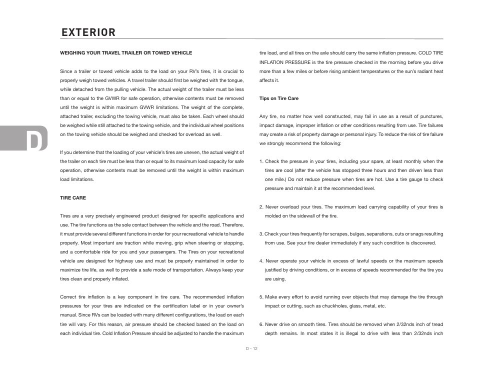 Exterior | Airstream Safari User Manual | Page 50 / 103