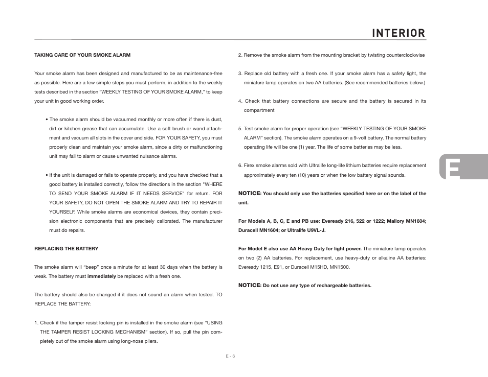 Interior | Airstream Safari User Manual | Page 59 / 103