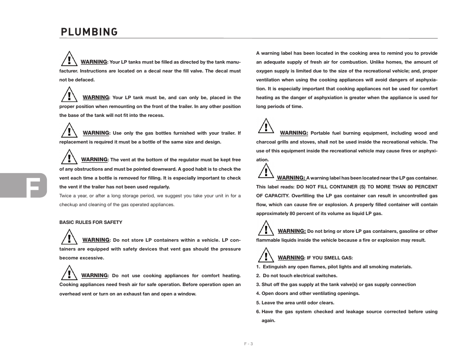Plumbing | Airstream Safari User Manual | Page 66 / 103