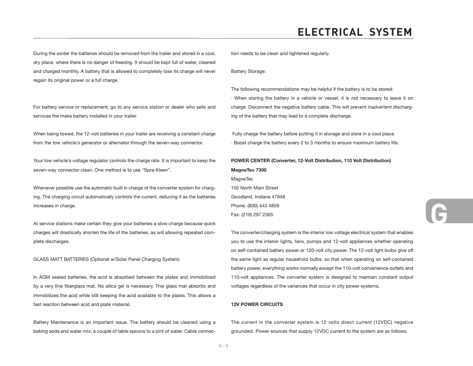 Electrical system | Airstream Safari User Manual | Page 81 / 103