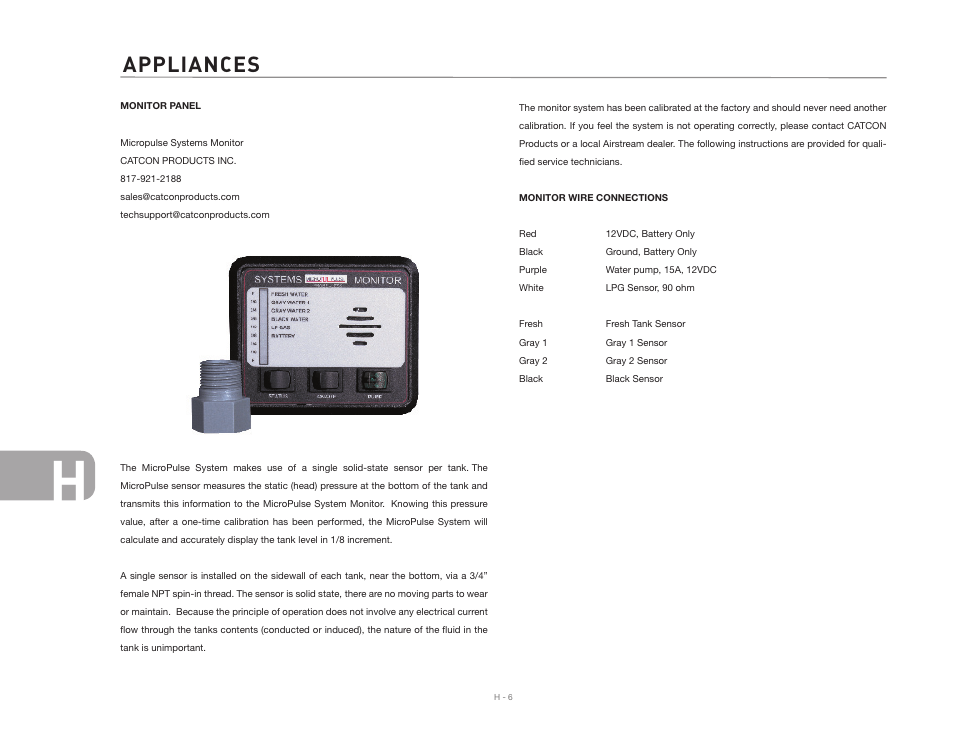 Appliances | Airstream Safari User Manual | Page 98 / 103