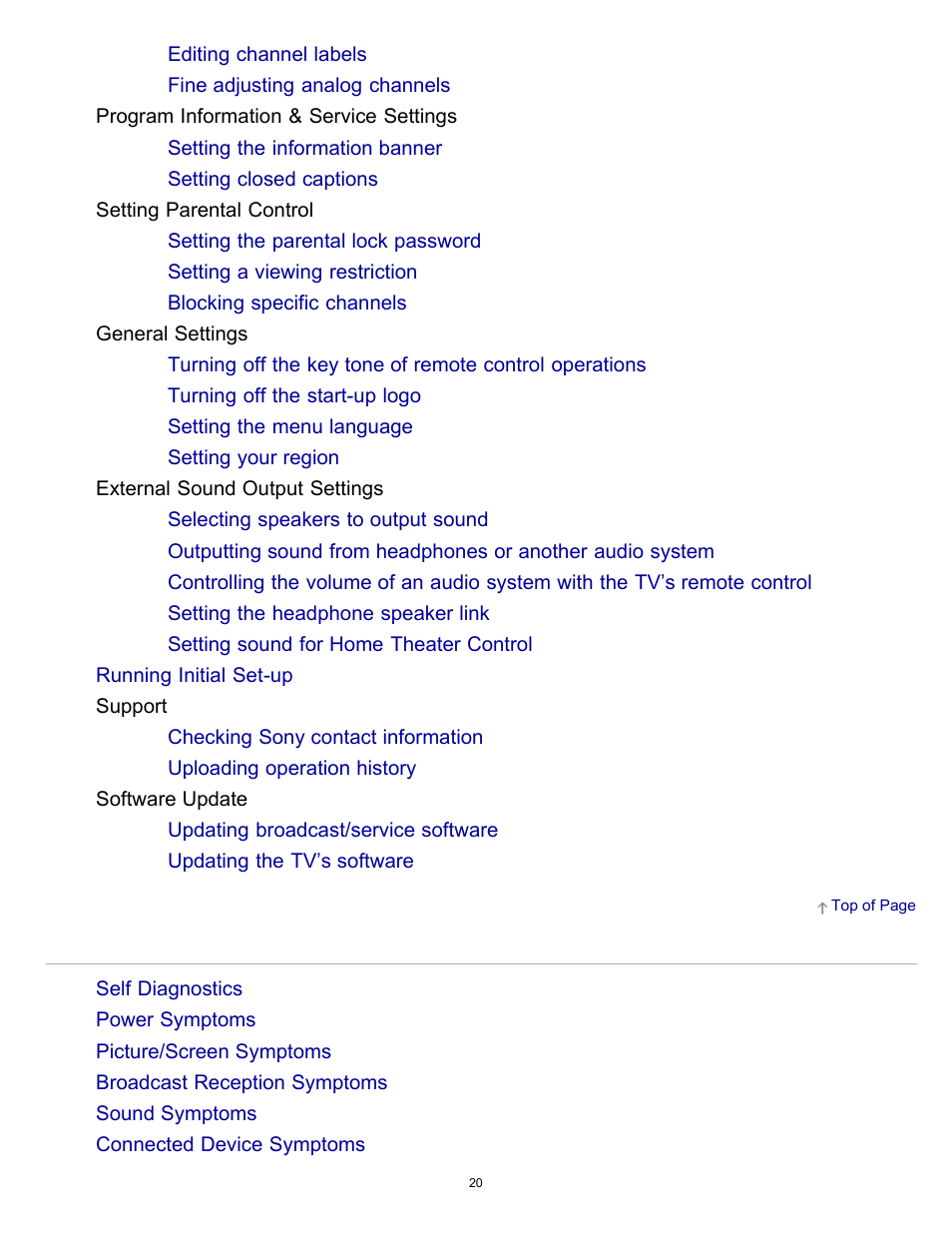 Sony KDL-40W600B User Manual | Page 25 / 214